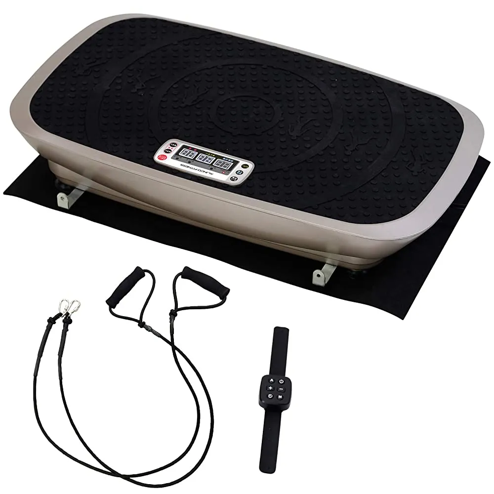 Alinco Program Vibration Machine (2D/3D/4D), Strong Vibration Width: 0.6 inches (1.5 cm), Balance Wave, Floor Protection Mat, Exercise Band, Remote Control, Fitness Machine (FAV4017/FAV3017/FAV4318)