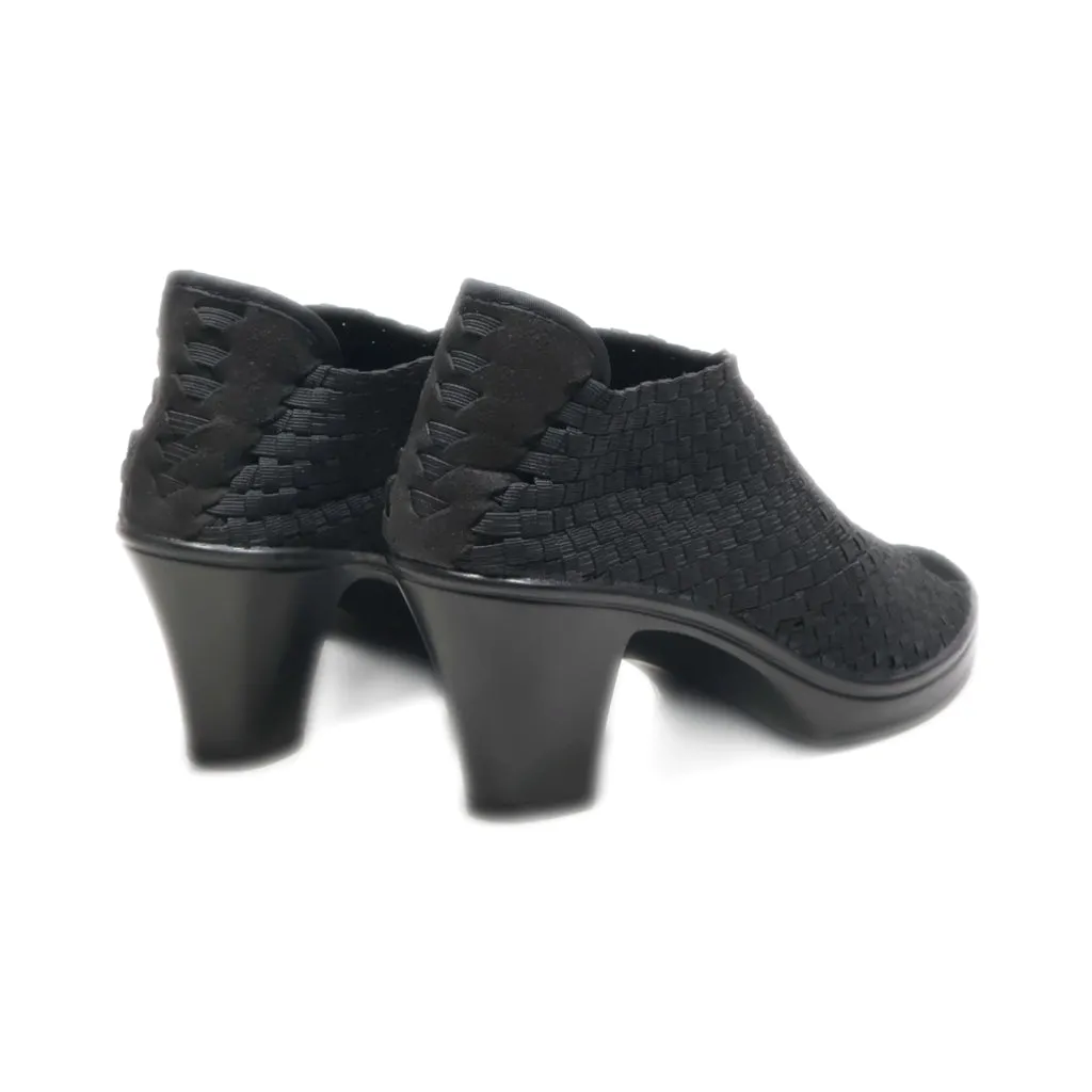 Bernie Mev. Cheska Mid-Heel Shoes Fabric Black Colour For Women