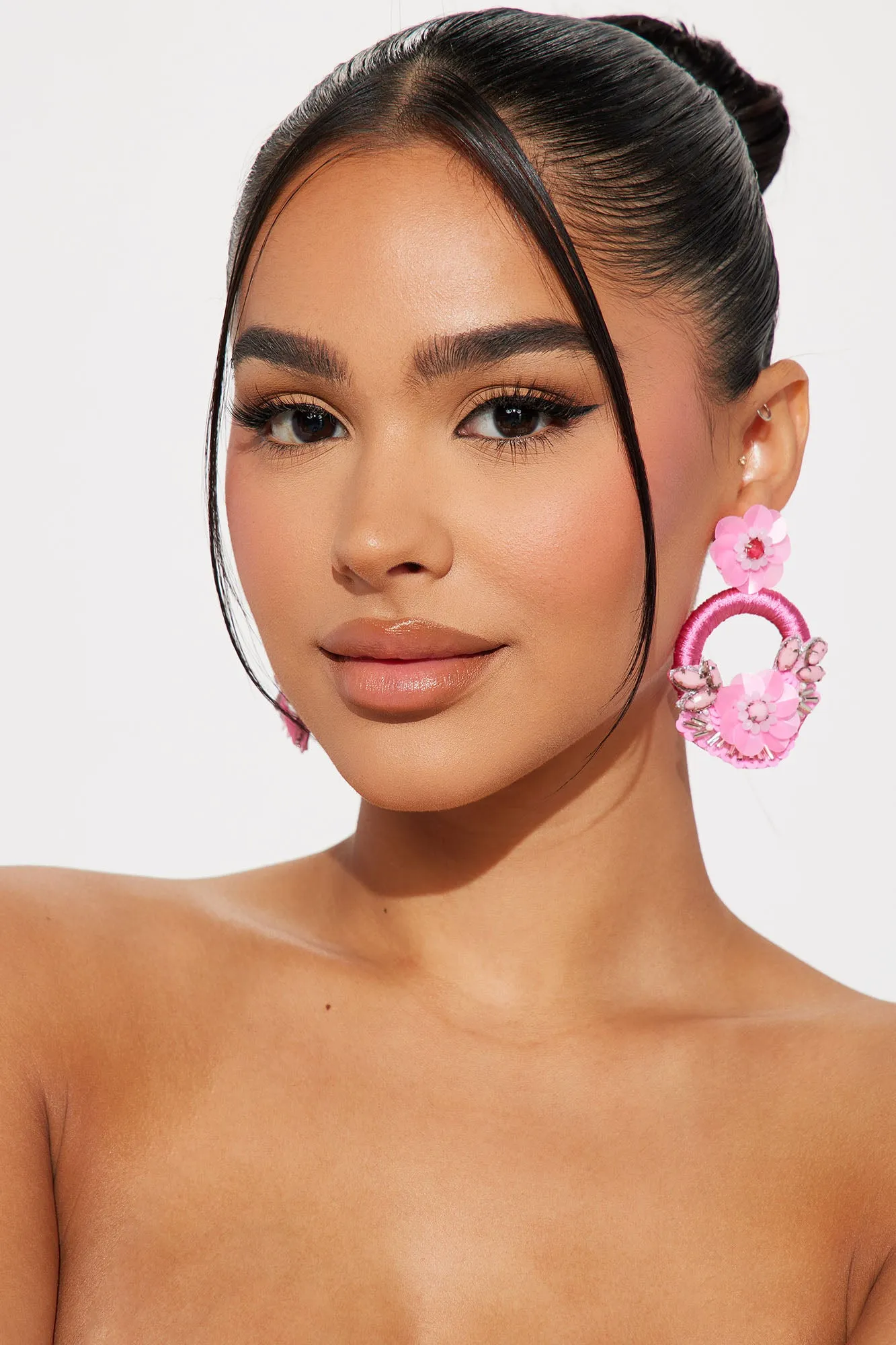 Bloom With Grace Earrings - Pink