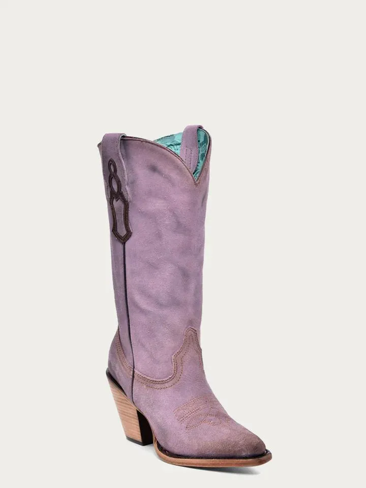 Corral Lilac Embroidered Pointed Toe