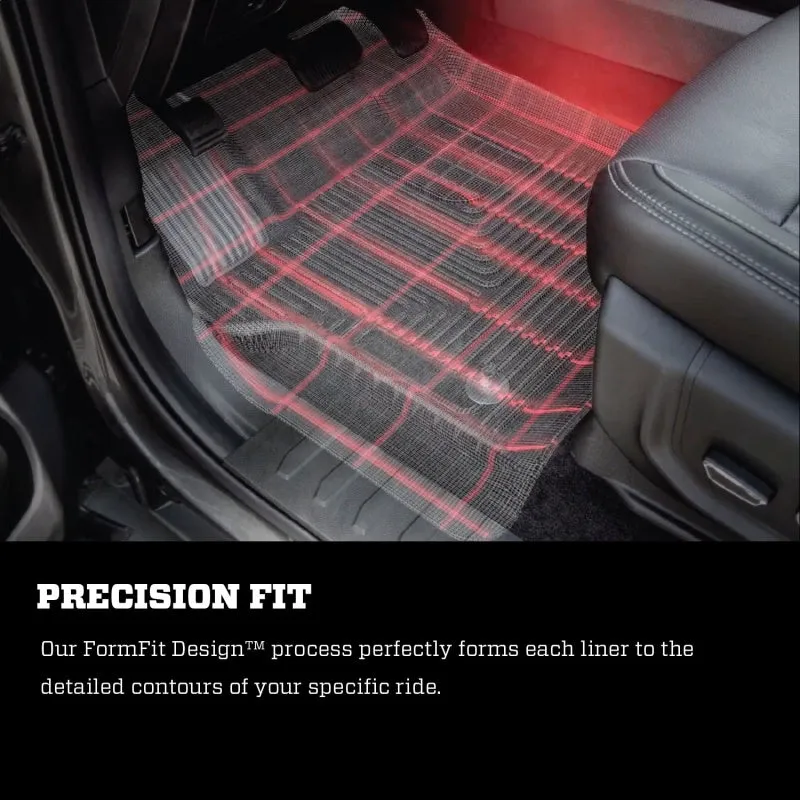 Husky Liners WeatherBeater Front / 2nd Row Floor Liner - Black / Textured - Factory Storage Box - Super Duty - Crew Cab - Ford Fullsize Truck 2017-24