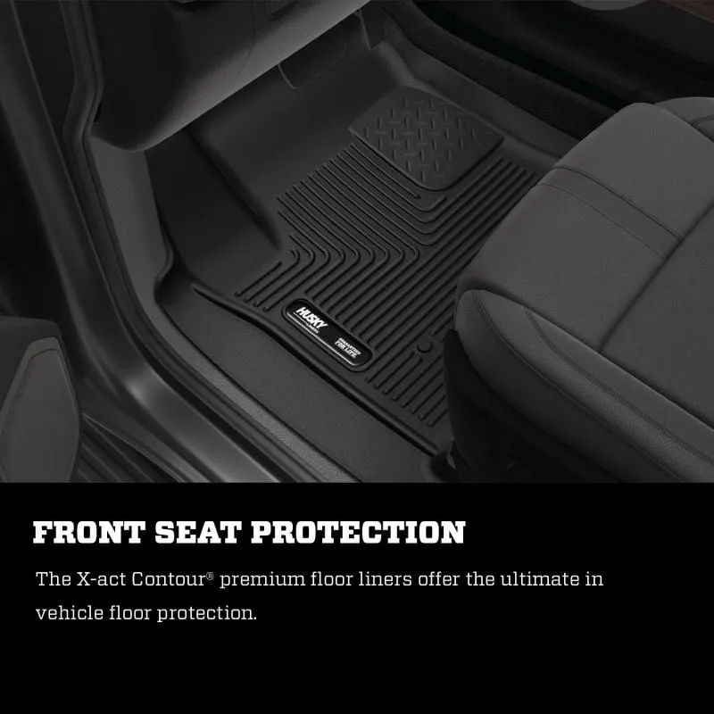 Husky Liners X-Act Contour 2nd Row Floor Liner - Black - Crew Cab - GM Fullsize Truck 2014