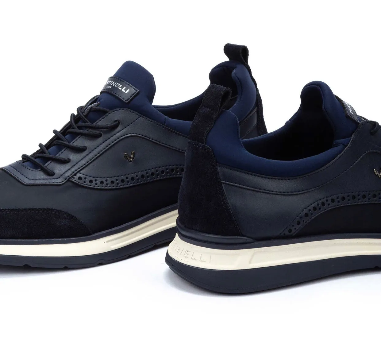 Martinelli Walden Dark Blue 1606-2733X1 Sneaker 5 Eyelet Shoe Made In Spain