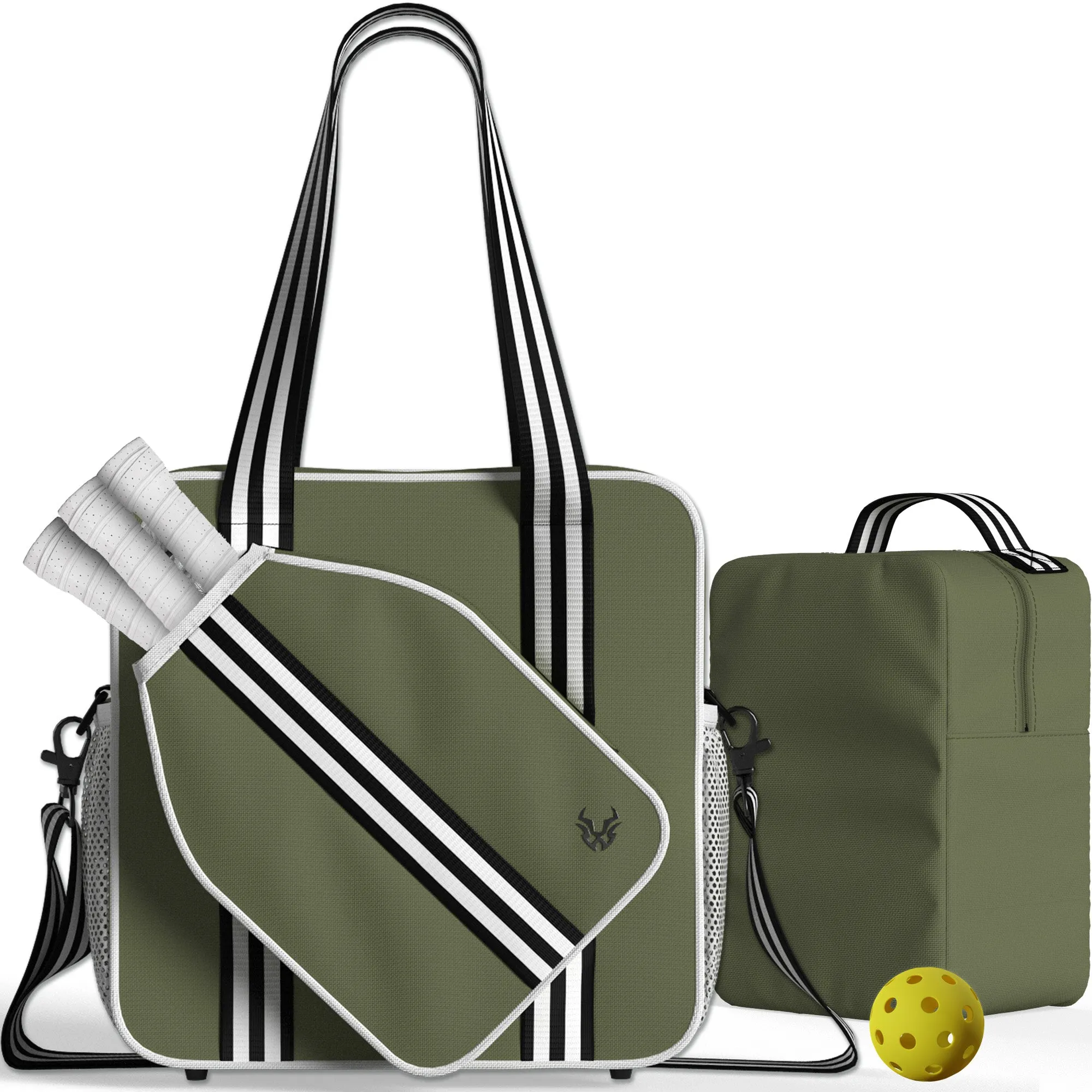Pickleball Sporting Bag-Durable Waterproof, Lightweight Bag with Insulated Drink Cooler, Fence Hooks, and Padded Shoulder Strap