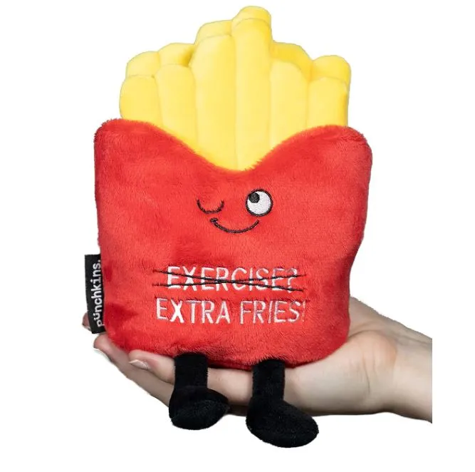 "Exercise? Extra Fries! French Fry Plushie