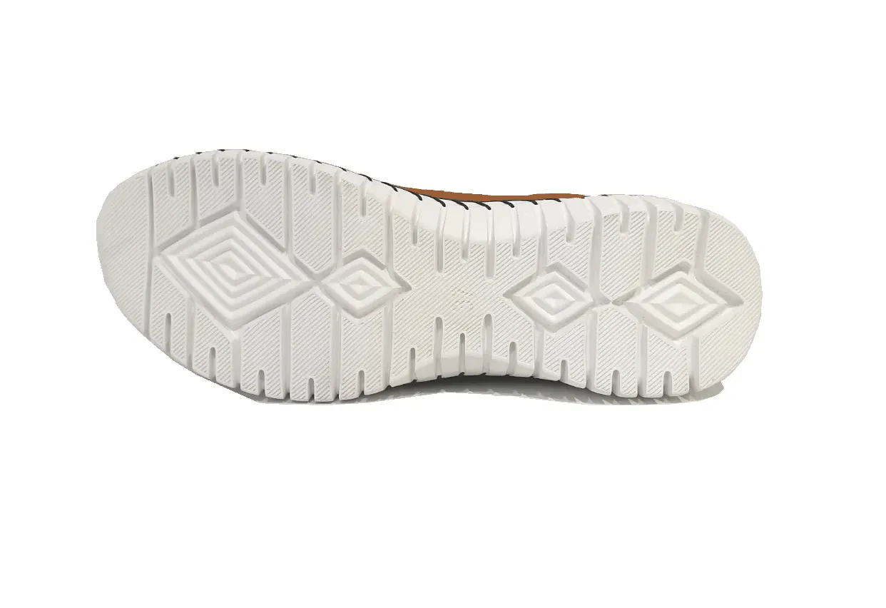Sala Europe Bibi Coconut Light Tan 7 Eyelet Zip Shoe Made In Turkey