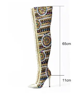 Sometimes -sequences knee high boots