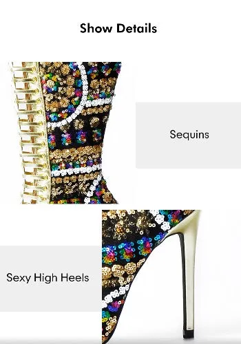 Sometimes -sequences knee high boots