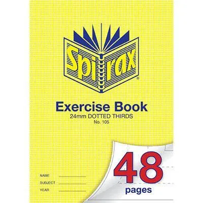 Spirax 105 Exercise Book Dotted Thirds 24Mm 70Gsm 48 Page A4
