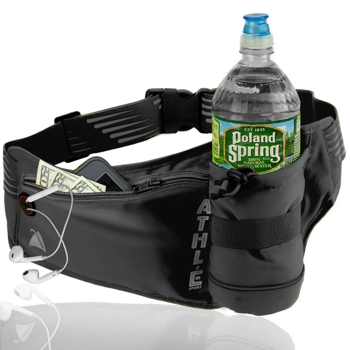 Sport Running Belt Fanny Pack w/ Bottle Pocket Unisex