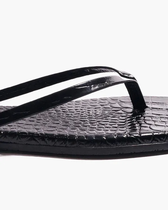 Square Toe Lily - Sable Croc