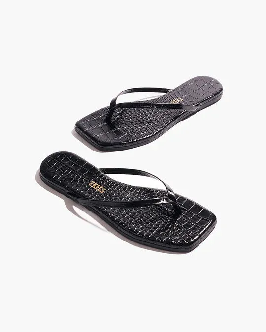 Square Toe Lily - Sable Croc