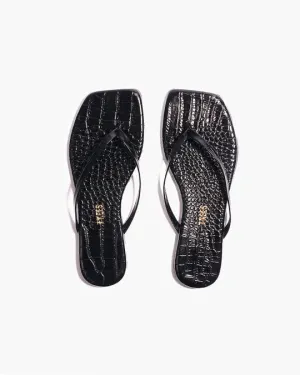 Square Toe Lily - Sable Croc