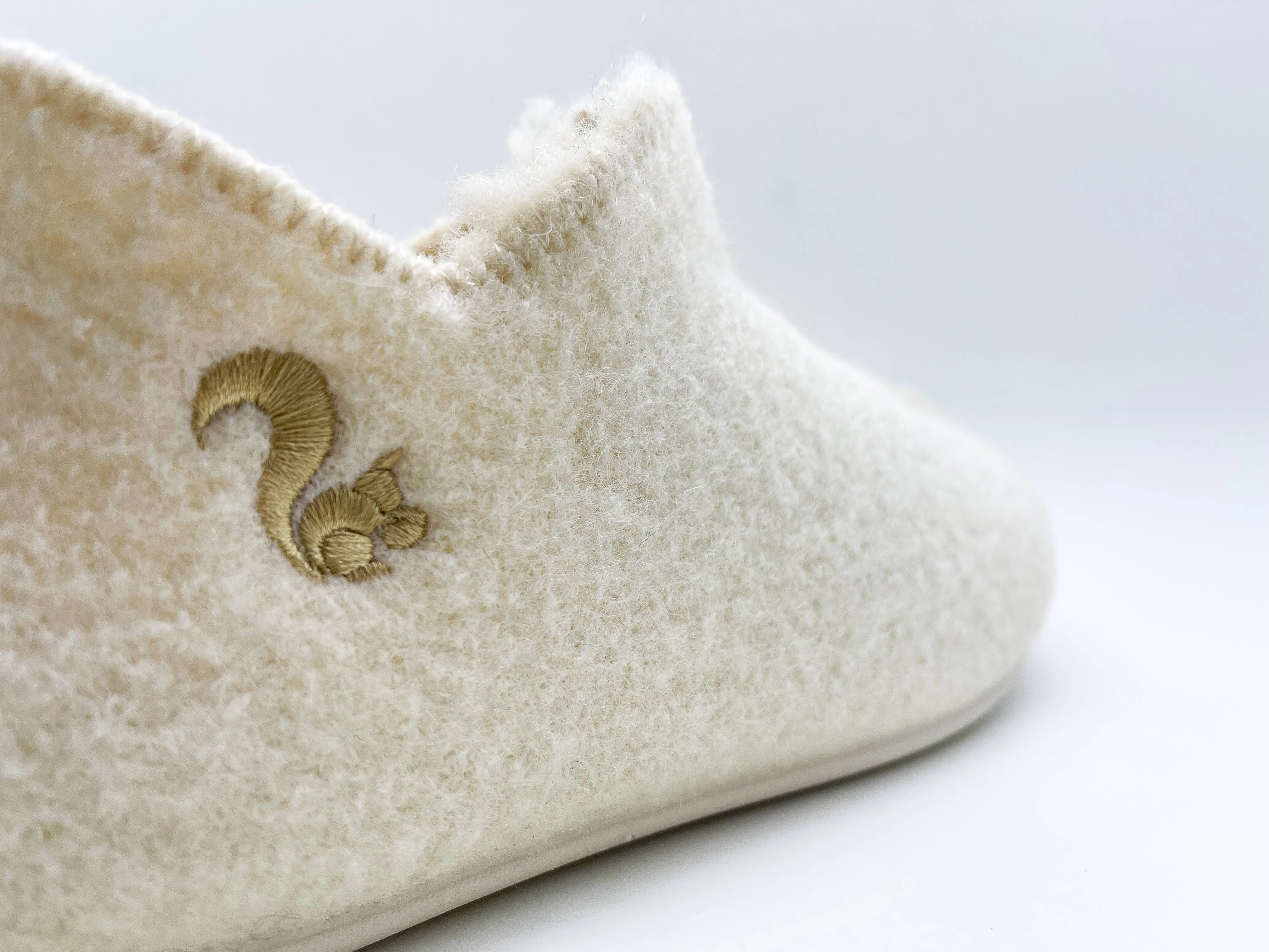 thies 1856 ® Slipper Boots off white with Eco Wool (W)