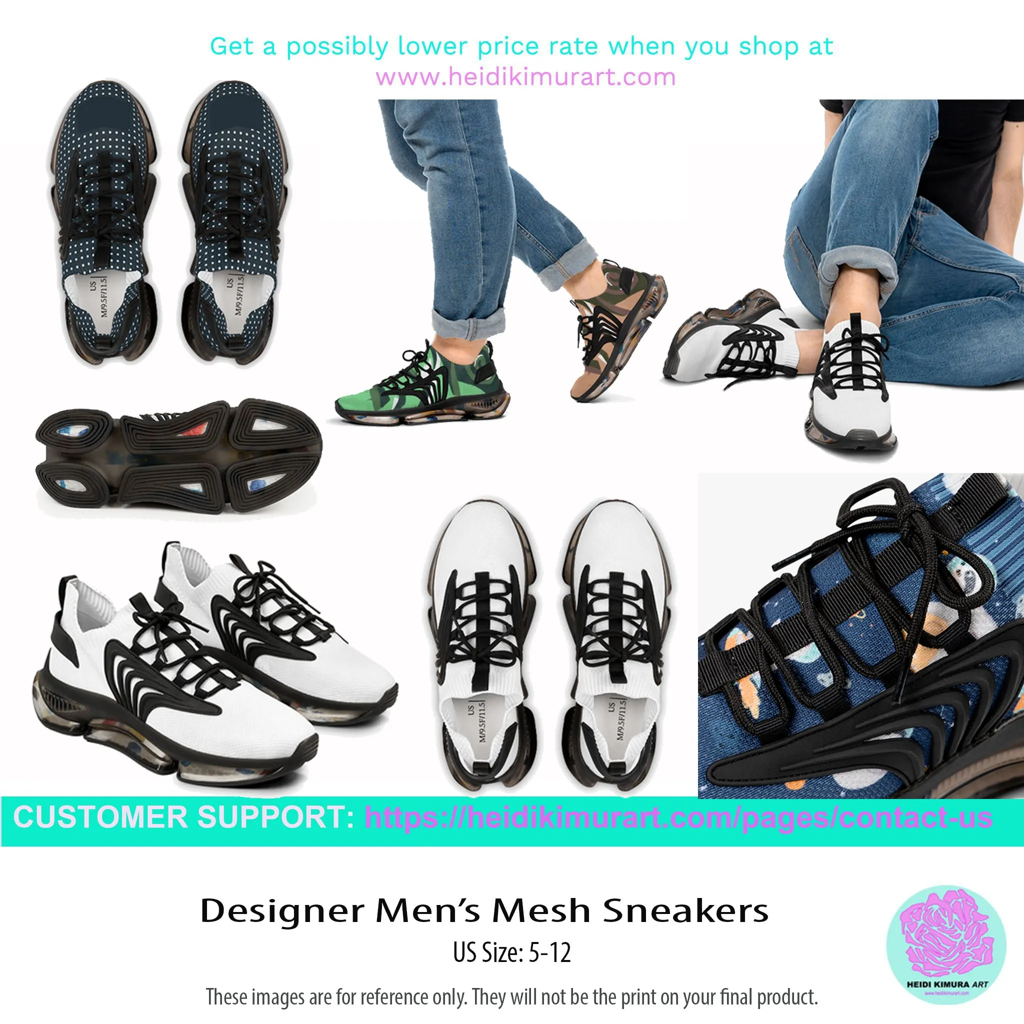 Tropical Leaves Men's Mesh Sneakers, Floral Print Men's Sneakers Best Comfy Men's Mesh Sports Sneakers Shoes (US Size: 5-12)